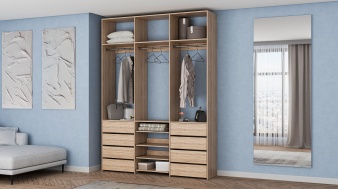 Стеллаж для одежды Мирта 95 BMS из ЛДСП