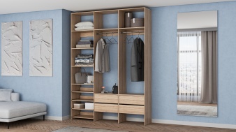 Стеллаж для одежды Мирта 98 BMS из ЛДСП