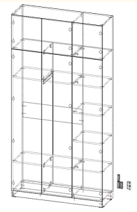 Шкаф распашной Депорте Люкс 30 (1400*2400*300) (1400х2400х300)