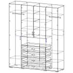 Схема сборки Шкаф распашной Lucido 1 BMS