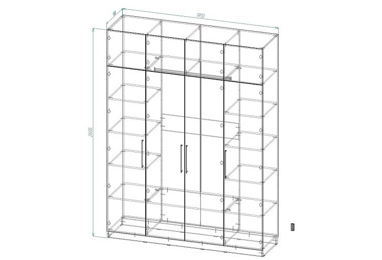 Распашной шкаф Вилета 8