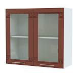 Шкаф навесной 2 двери со стеклом Греция BMS - Фото 7