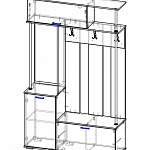 Чертеж Прихожая Мила-1 BMS