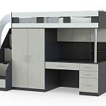 Кровать-чердак с рабочей зоной Мираж 5 BMS - Фото 7