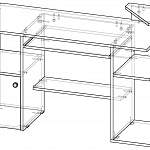 Чертеж Компьютерный стол КС Григорий 2 BMS