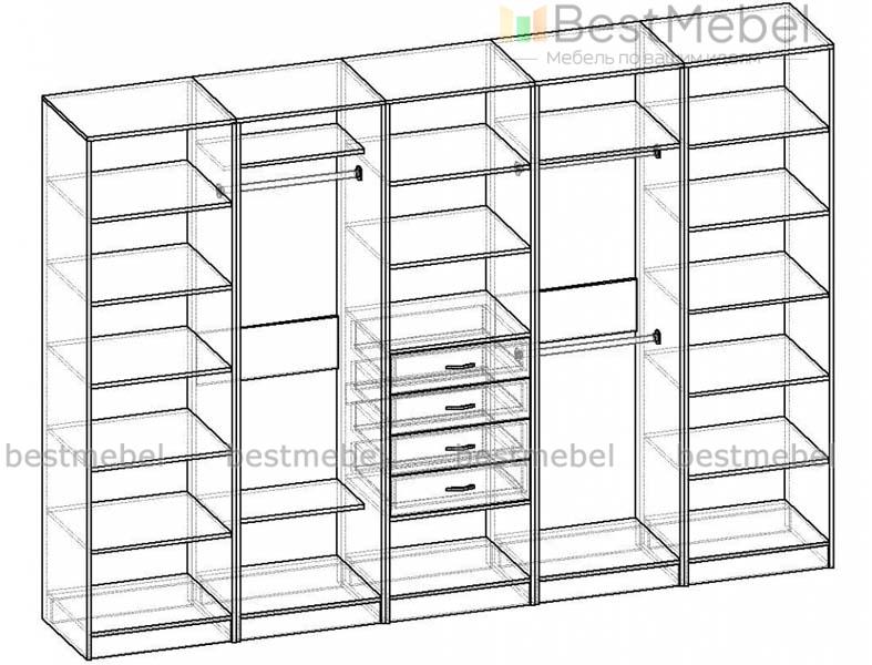 Гардеробная Мишель 1.01 BMS - Фото