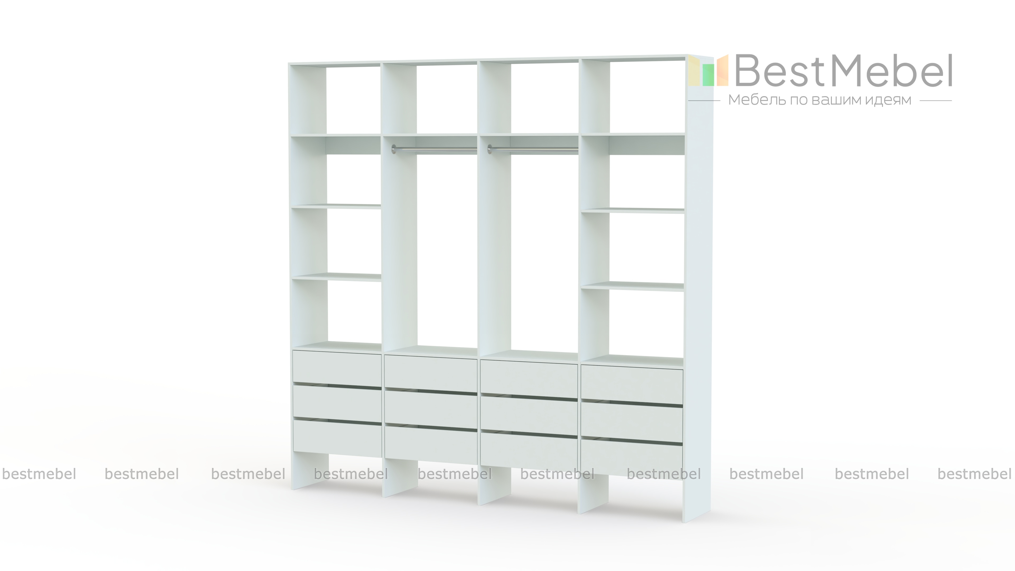 Стеллаж для одежды Мирта 64 BMS