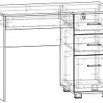 Чертеж Компьютерный стол Армандо BMS