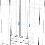 Схема сборки Распашной шкаф Милена 1 BMS