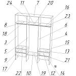 Схема сборки Стеллаж для одежды Мирта 58 BMS