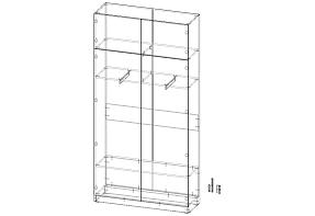 ЭСКИЗ №00000267980 Шкаф распашной Интарс 2А  (1200х2400х400)
