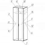 Схема сборки Распашной шкаф Bauhaus 8 BMS