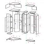 Чертеж Угловой шкаф Сканди BMS
