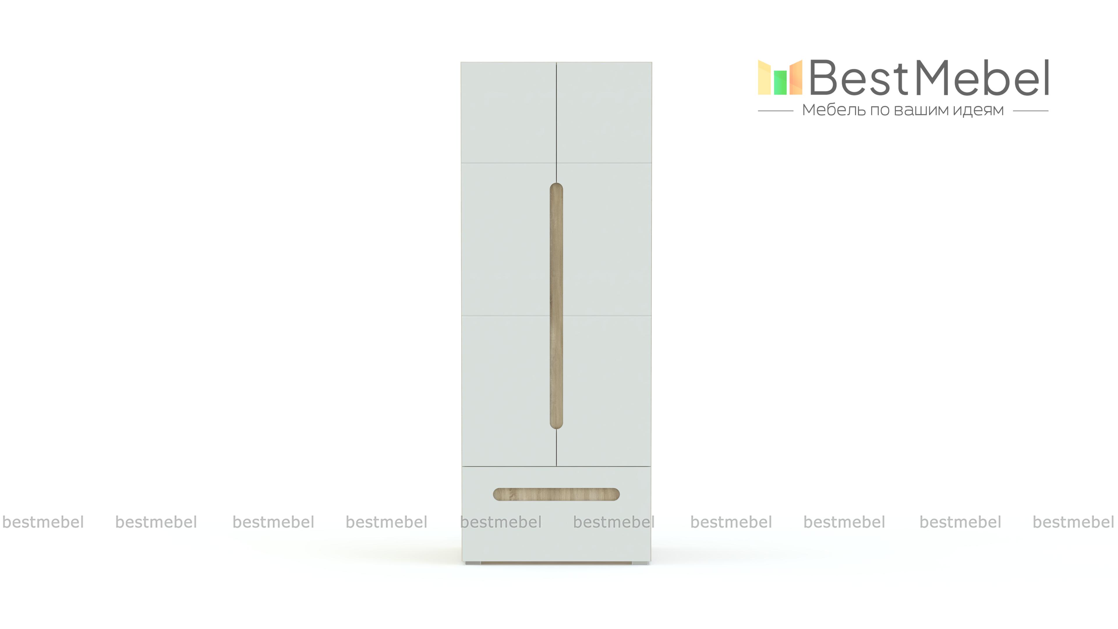 Шкаф 2-х створчатый с ящиком  Палермо BMS - Фото