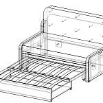 Диван Долли 4 BMS(Выкатной с ламелями)