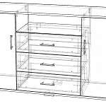 Чертеж Комод Жасмин 2 BMS